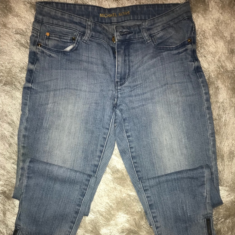 Michael Kors Gold ZIP Jeans